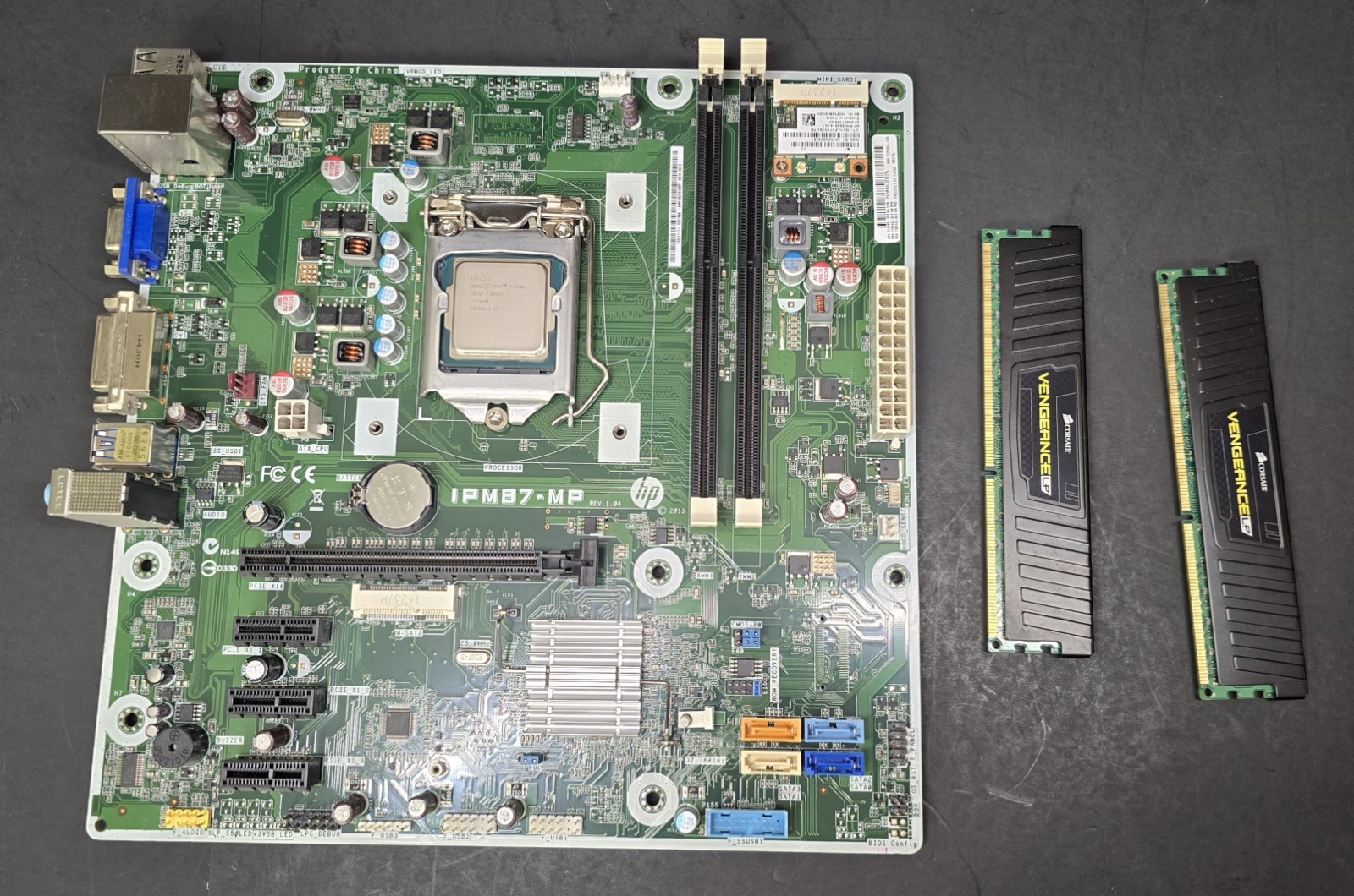 HP IPM87-MP Rev. 1.04 + Intel Core i7-4790 + 16GB Corsair Vengeance DDR3 (2×8GB)