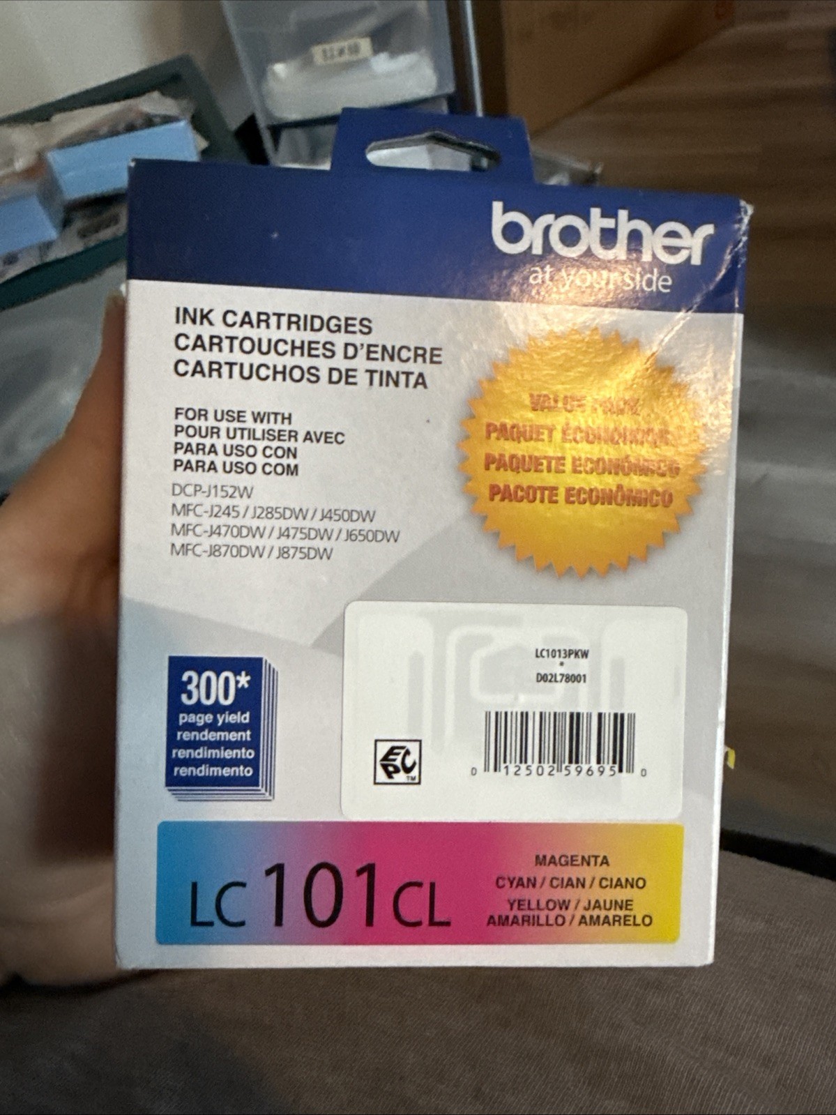 Brother  LC101CL Magenta Cyan And Yellow 3 Color Ink Cartridges Exp 12/26