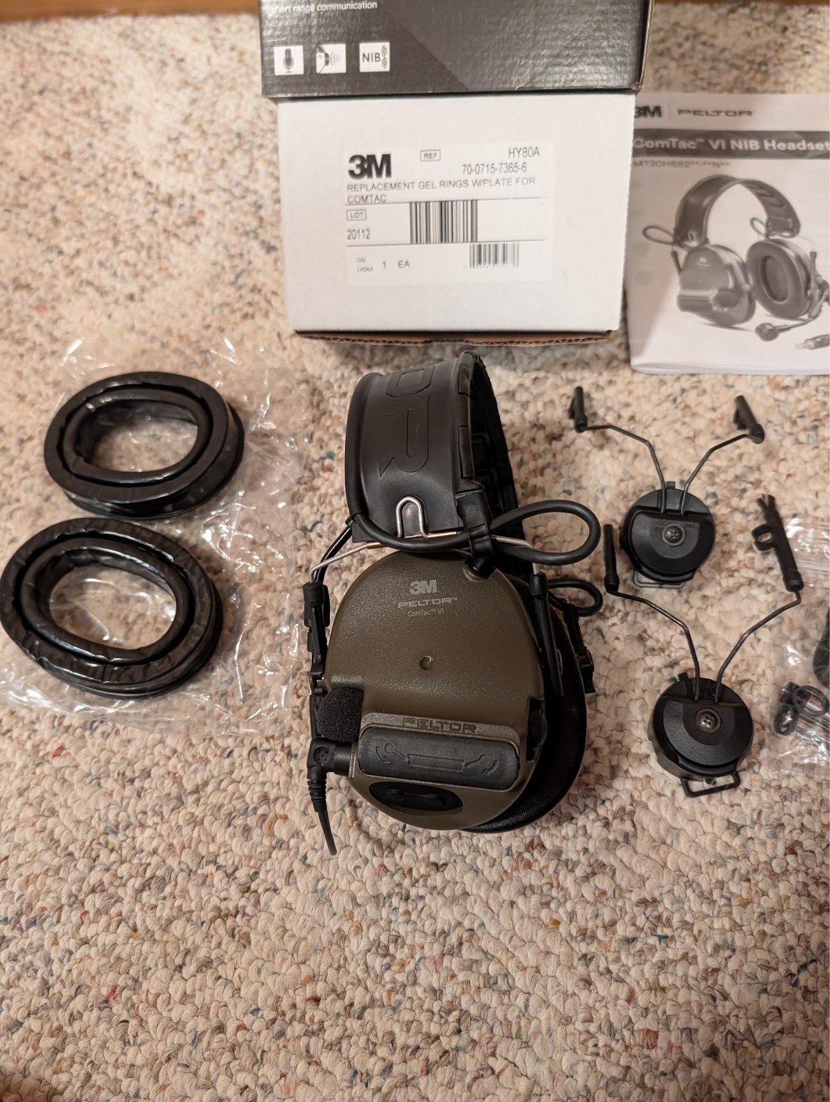 3M PELTOR, ComTac VI Hearing Defender Headset, Headband w/ ARC MT20H682FB-09N GN
