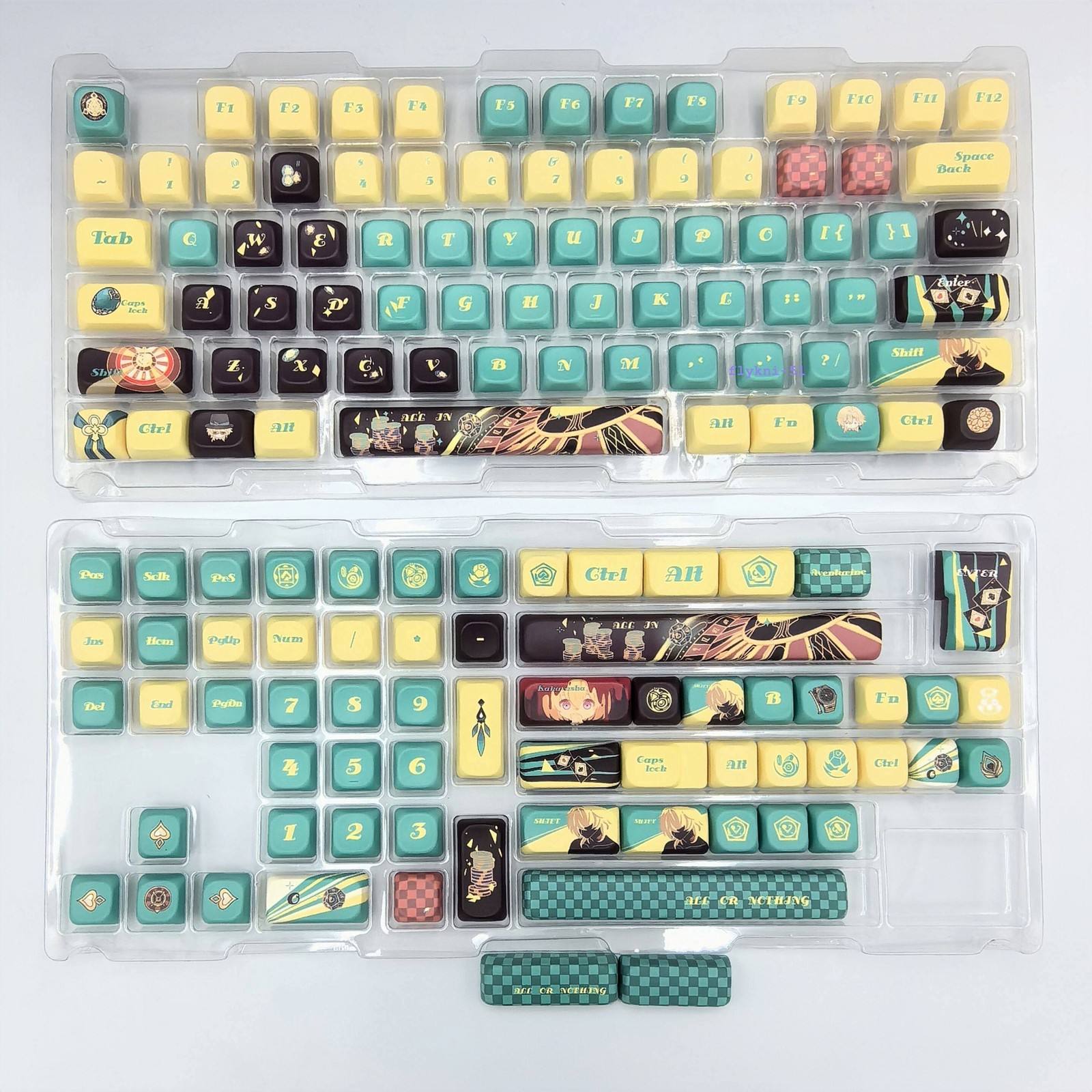 Honkai：Star Rail Aventurine FOA Height Keys PBT Keycaps for Mechanical Keyboard