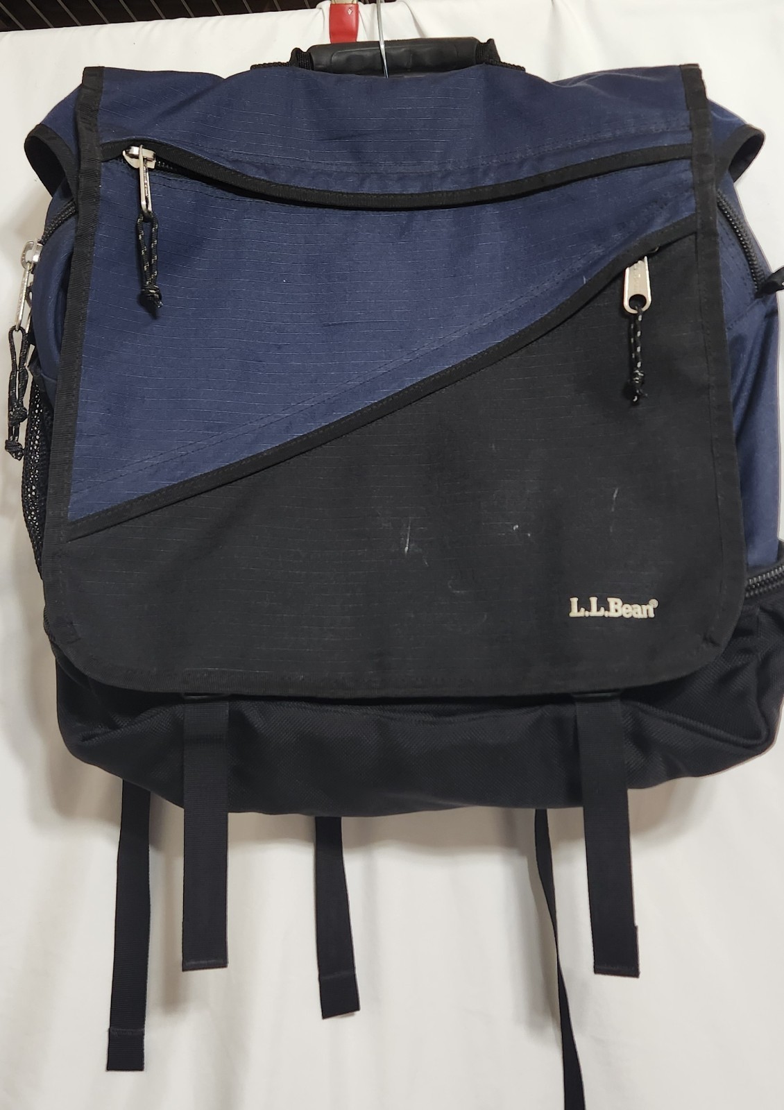 LL BEAN Navy Black & Black The Big Easy Pack Laptop Messenger Backpack