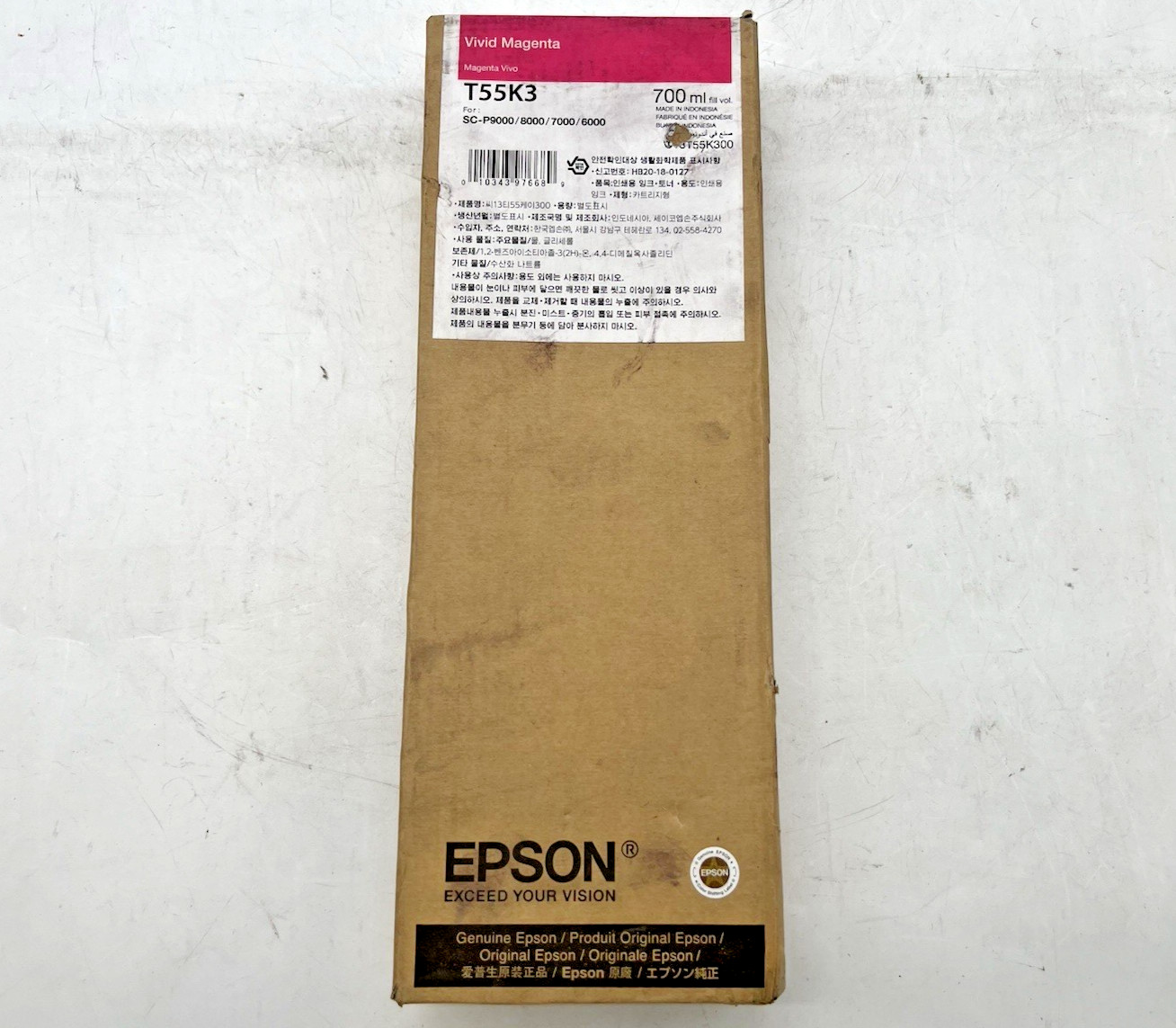 Epson Genuine T55K3 Vivid Magenta 700ml Ink C13T55K300