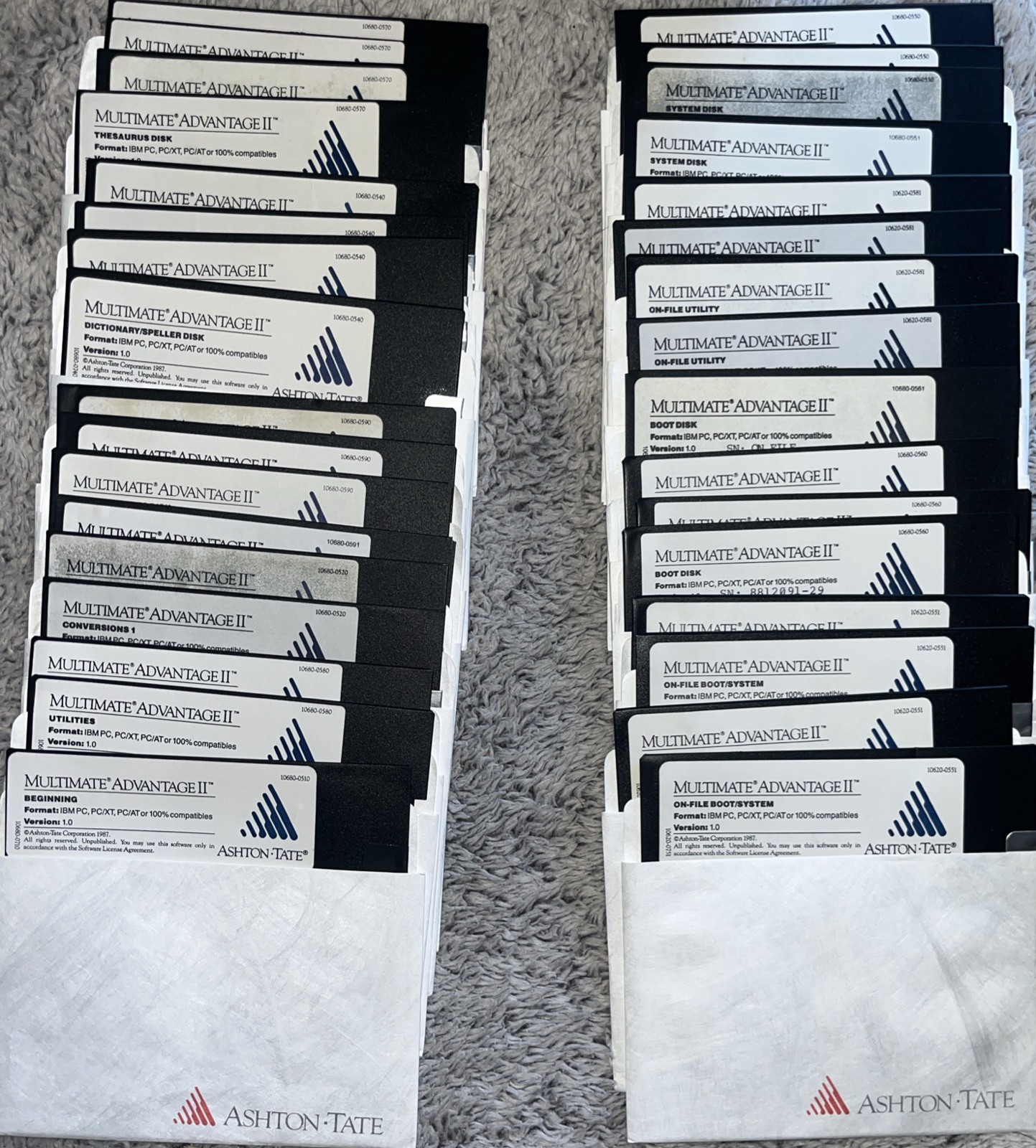 Vintage Ashton-Tate MultiMate Advantage II 34 Disk Lot 5.25” IBM PC 1987