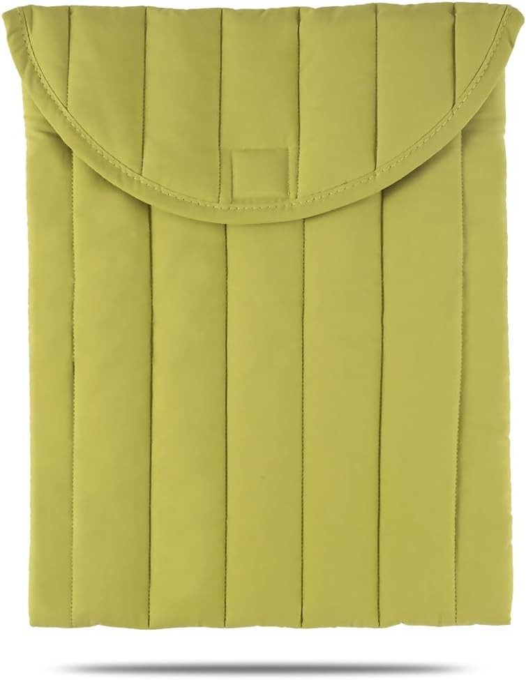 Puffy Sleeve for 15-16 Inch Laptops, Streak-Green Protective Carrying Case