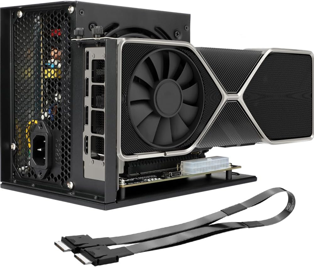 Pcie 4.0 X4 64Gbps Compatible Egpu DOCK, with Oculink SFF-8612 8311 to Pcie X16