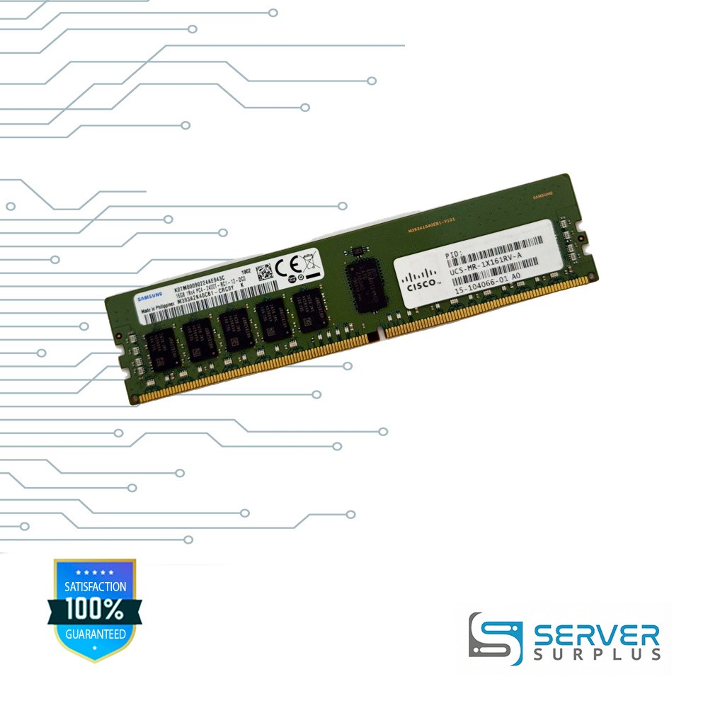 Cisco 16GB DDR4-2400 PC4-19200 1Rx4 ECC REG UCS-MR-1X161RV-A M393A2K40CB1-CRC0Y