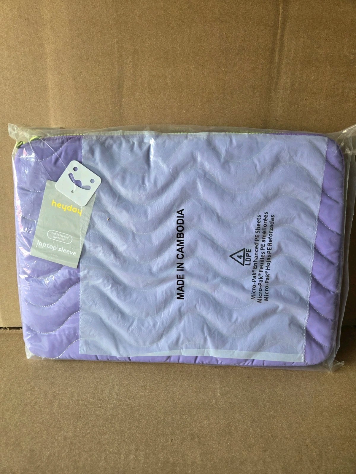 Heyday 14 Inch Puffy Laptop Sleeve Soft Protective Case Notebook Tablet Purple