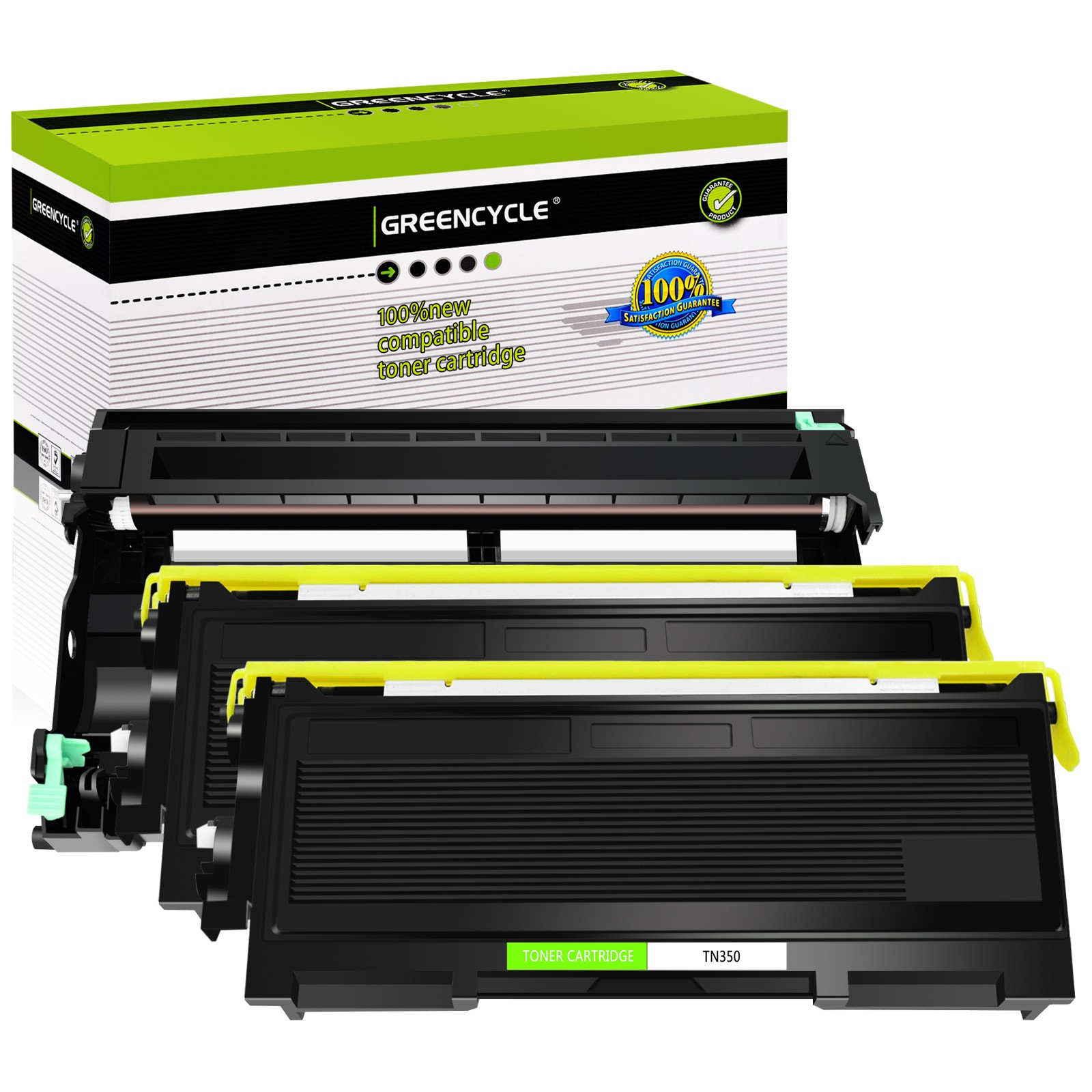 2PK TN350 Toner & 1PK DR350 Drum Fits for Brother MFC-7420 7820D 7820N DCP-7020