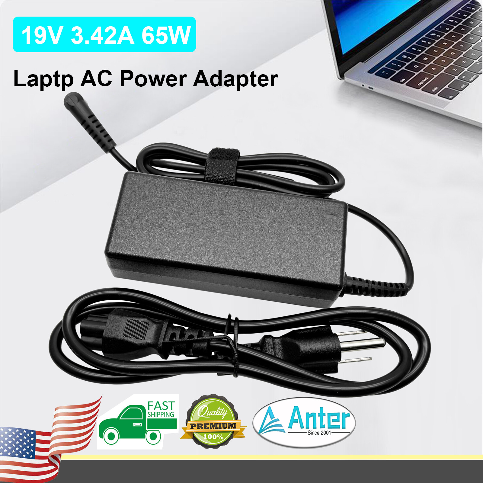 For HP Pavilion 27xi IPS Computer Monitor Power Supply AC Adapter Cord Charger