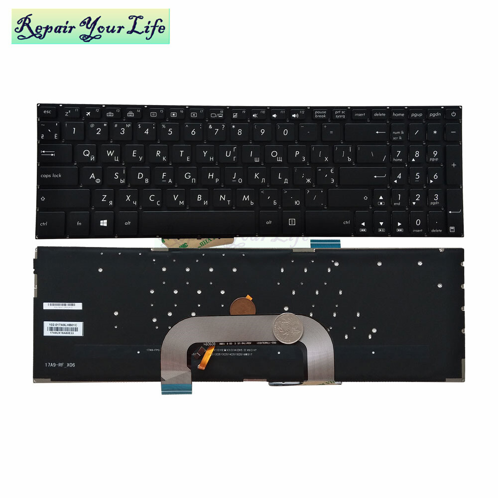 RU Russian backlit keyboard for ASUS VivoBook X705BA X705NA X705NC X705UA X705UQ