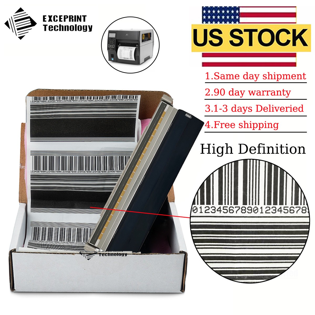 ✅ Printhead for Zebra ZT420 ZT421 203dpi Printer PN P1058930-012 USA STOCK ✅