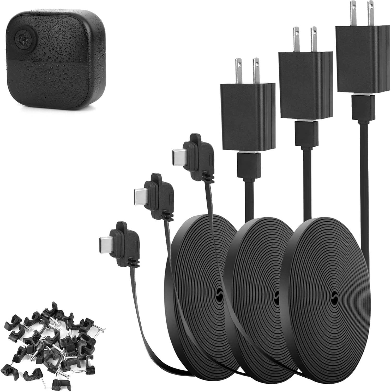 2 Pack 25Ft/7.5M Power Cable and Adapter Compatible with Blink Outdoor 4 (4Th Ge