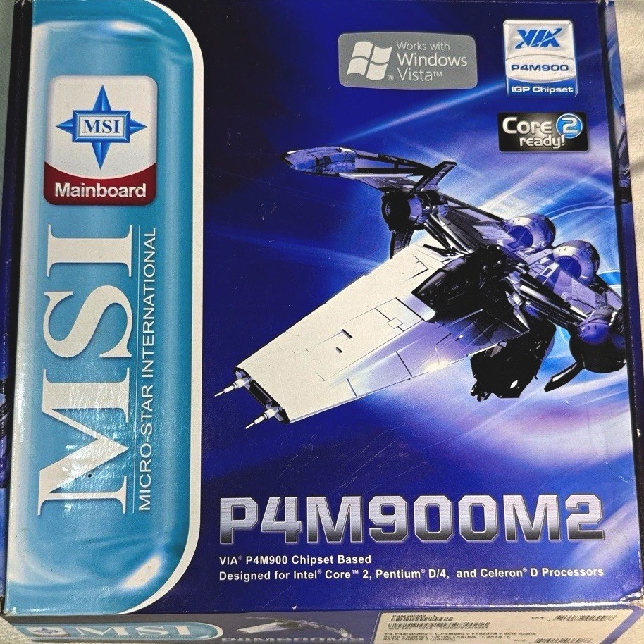 MSI P4M900M2-L MS-7255 LGA 775 Motherboard Vintage Retro PC Open Box New NOS