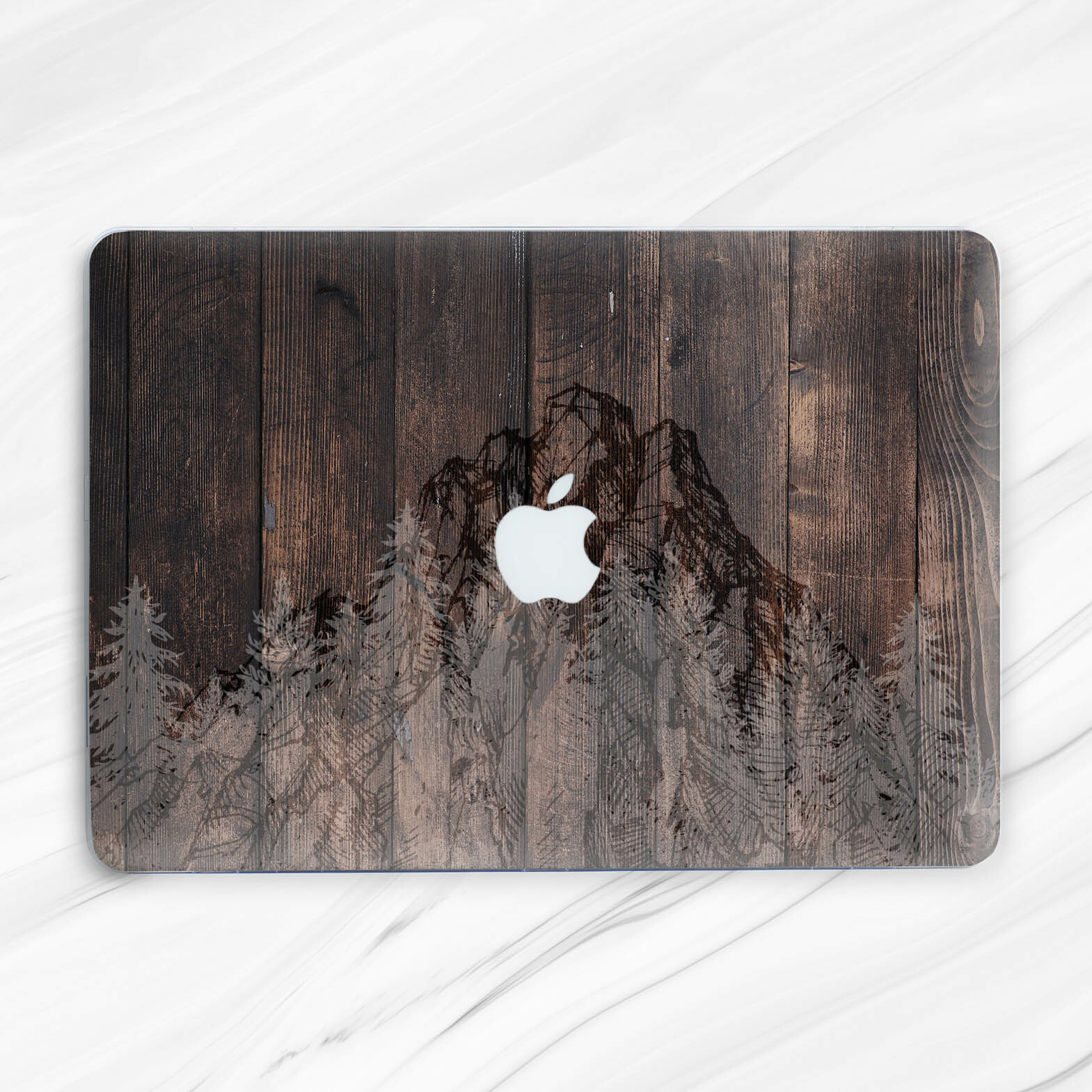 Wooden Forest Mountain Nature Hard Case Cover Macbook Pro Air Retina 11 12 13 15