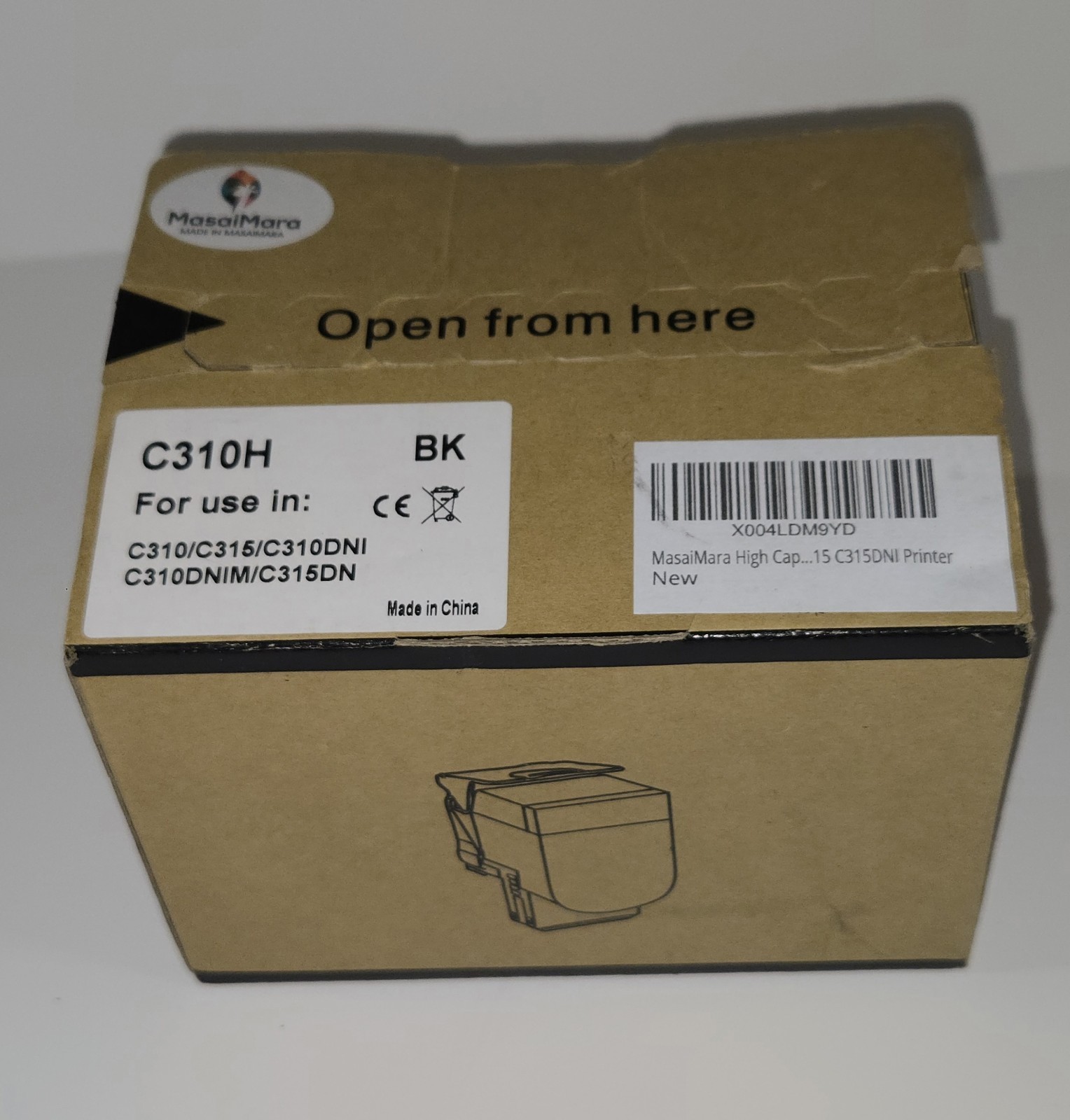 MasaiMara C310H Black Toner Cartridge for Xerox C310 C315 C310DNI C315DN BK NEW