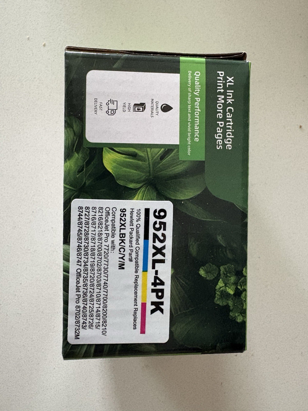 952XL Pack (4-Pack,BK,CMY) Replacement for HP 952XL Ink Cartridges Combo