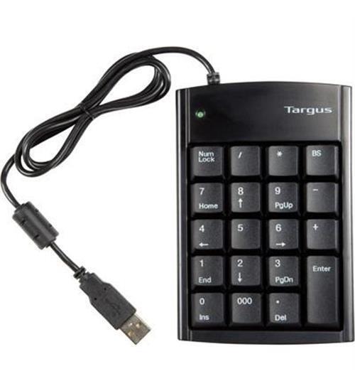 NEW Targus PAUK10U Ultra Mini USB Keypad - 19 Keys Black