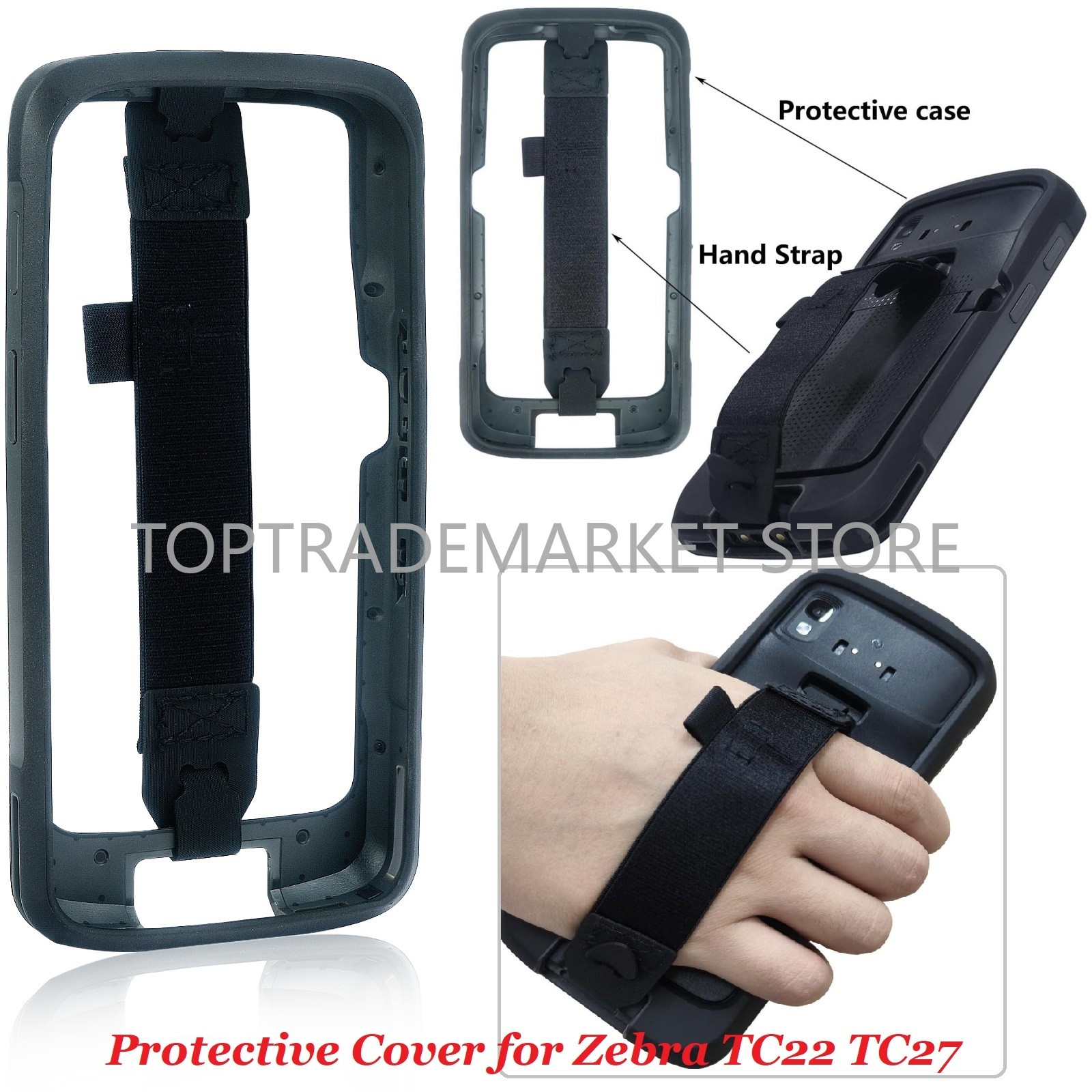 US New Protective Cover Boot with Hand Strap for Zebra TC22 TC27 SG-TC2L-BOOT-01