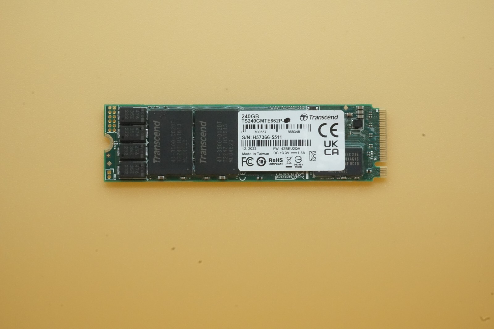 240 gb Transcend M.2  NVMe Hard Drive 80MM Solid State Drive*