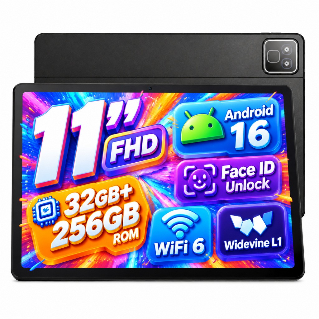 Urao Android 16 Tablet 11 inch 32GB RAM +256GB ROM+1TB Expand Five-core 7800mAh