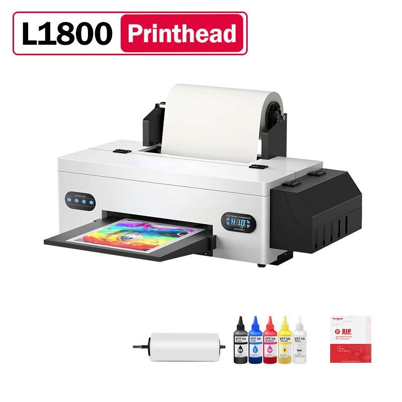 Newest A3 L1800 DTF Printer With Roll Feeder  for Clothes Hoodies Jeans