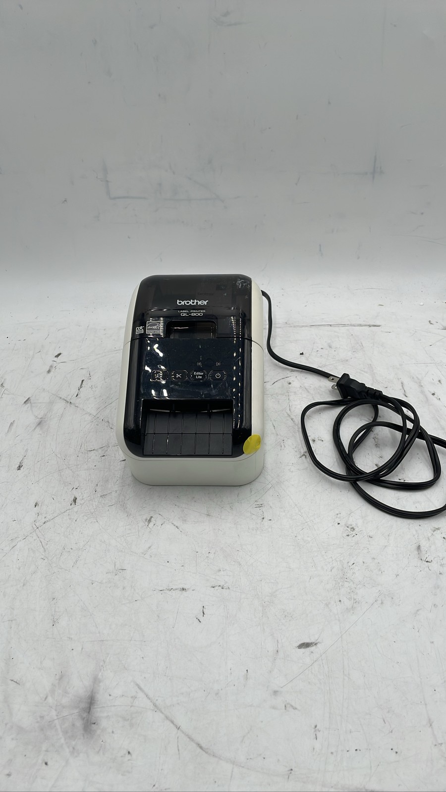 Brother QL-800 Label Printer USB Direct Thermal DK Rolls Black Red w/ Power Cord