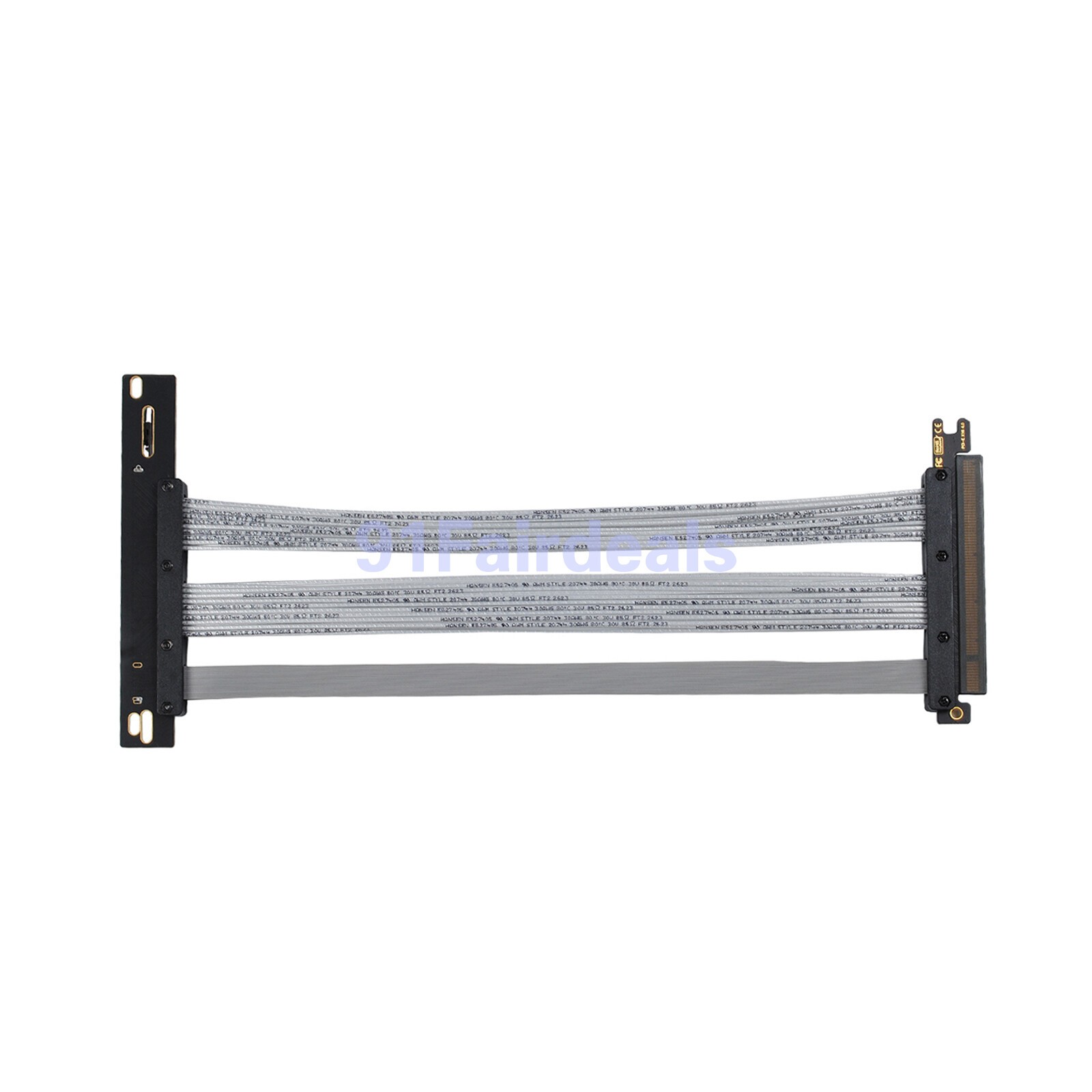 90/180 Degree PCI-E 4.0 16x High Speed PCIe Riser Silver-plated Extension Cable