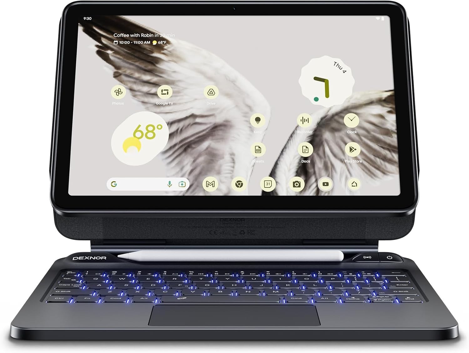 Case for Google Pixel Tablet 11 inch (2023) with Backlit Keyboard and Stand