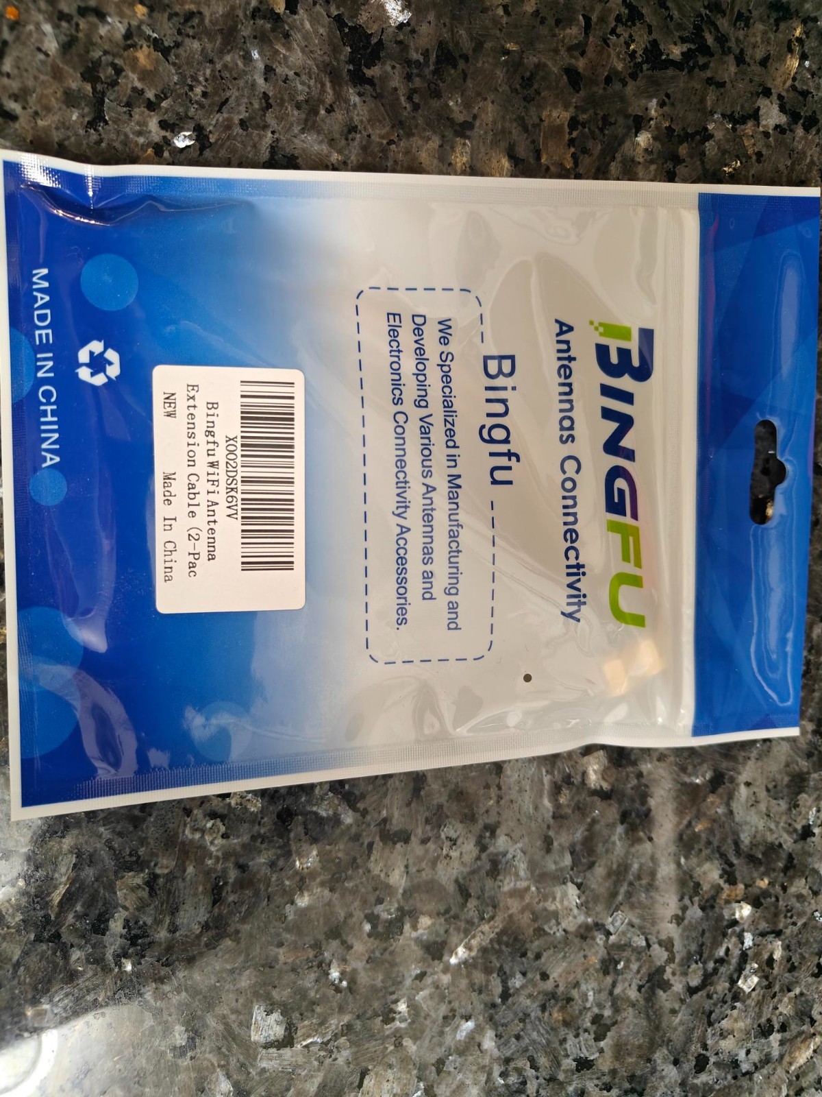 Bingfu RP-SMA Male to RP-SMA Female Bulkhead Mount RG316 6 inch Wifi Router Mode
