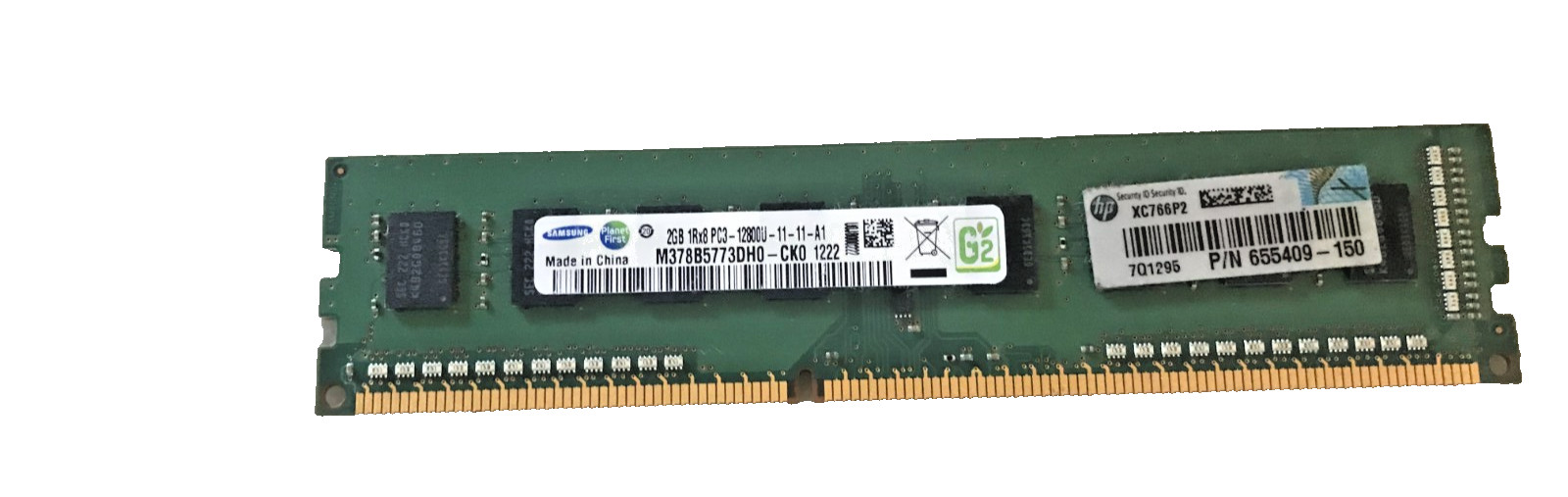 Samsung 2GB 1Rx8 PC3-12800U DDR3 1600MHz DIMM Memory RAM M378B5773DH0-CK0