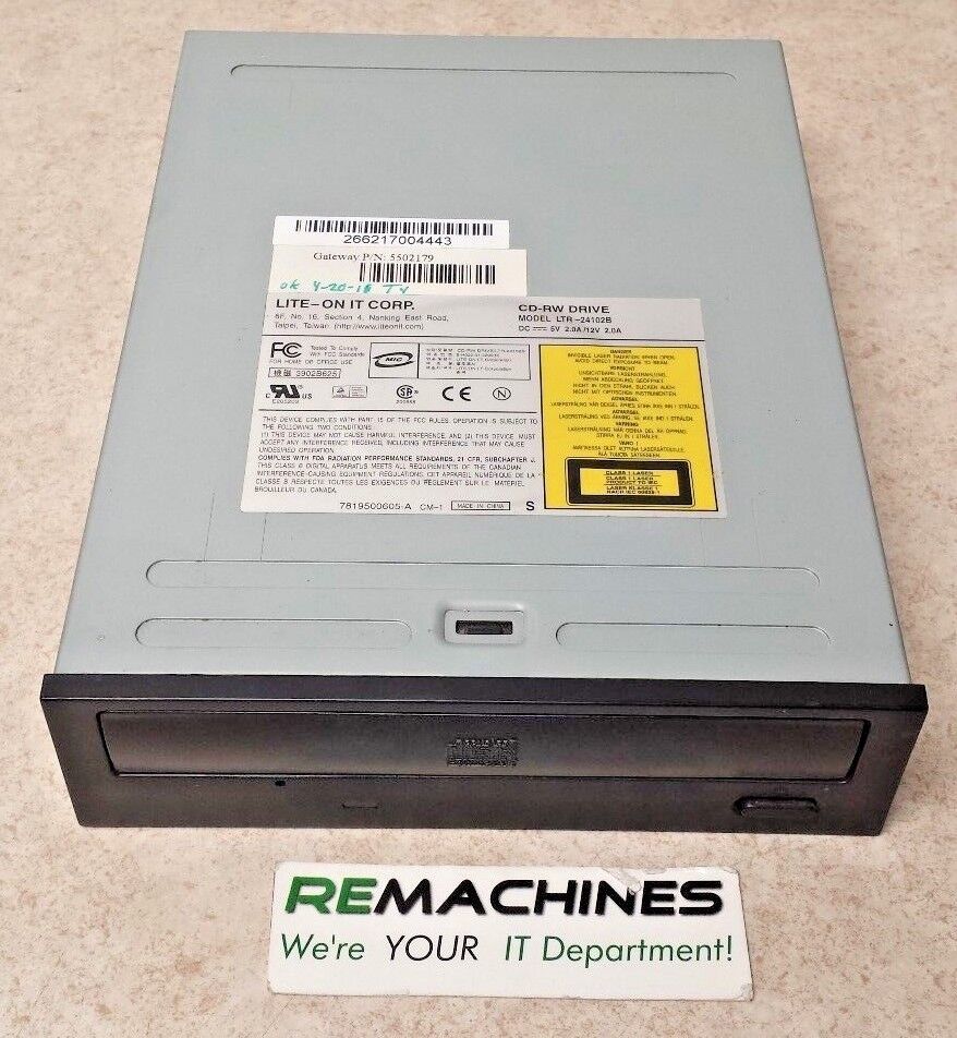 LITE-ON IT CORP MODEL LTR-24102B CD-RW IDE Drive,TESTED, 