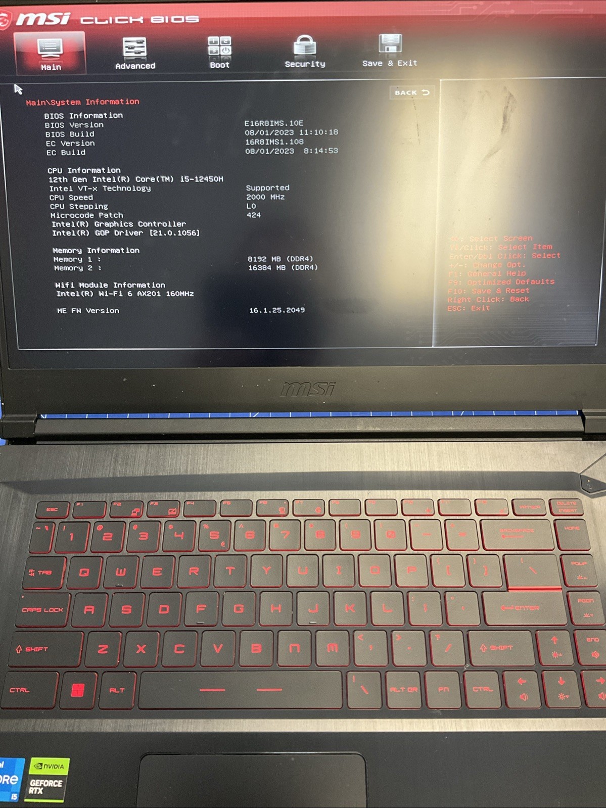 MSI Thin GF63 15.6" (1TB  SSD, i5-12450H, 1.30GHz,16GB RAM Read Description E415