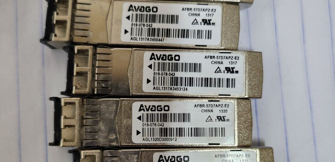 13x EMC 019-078-042 / AVAGO AFBR-57D7APZ-E2 8Gbps 850nm OPTICAL SFP TRANSCEIVERS