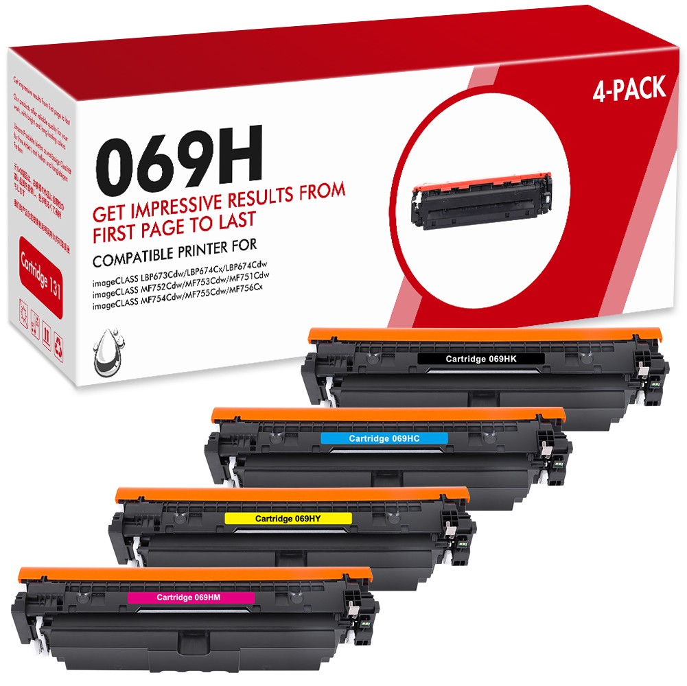 4PK 069H Toner Compatible with Canon 069 CRG-069H Imageclass LBP674Cdw MF751Cdw