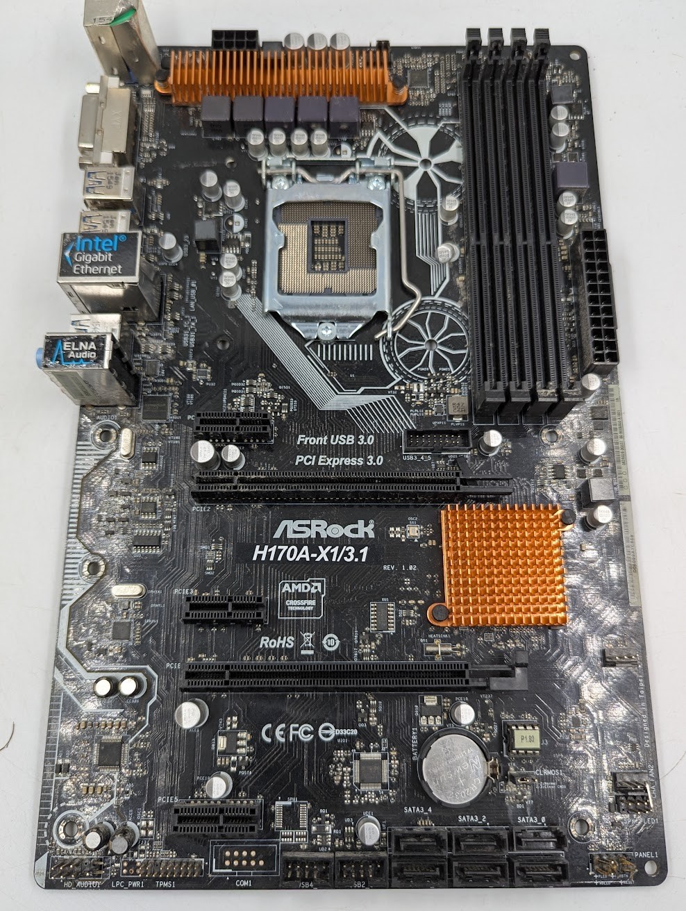 Asrock H170A-X1/3.1 Motherboard- Not Working, For Parts/Repair