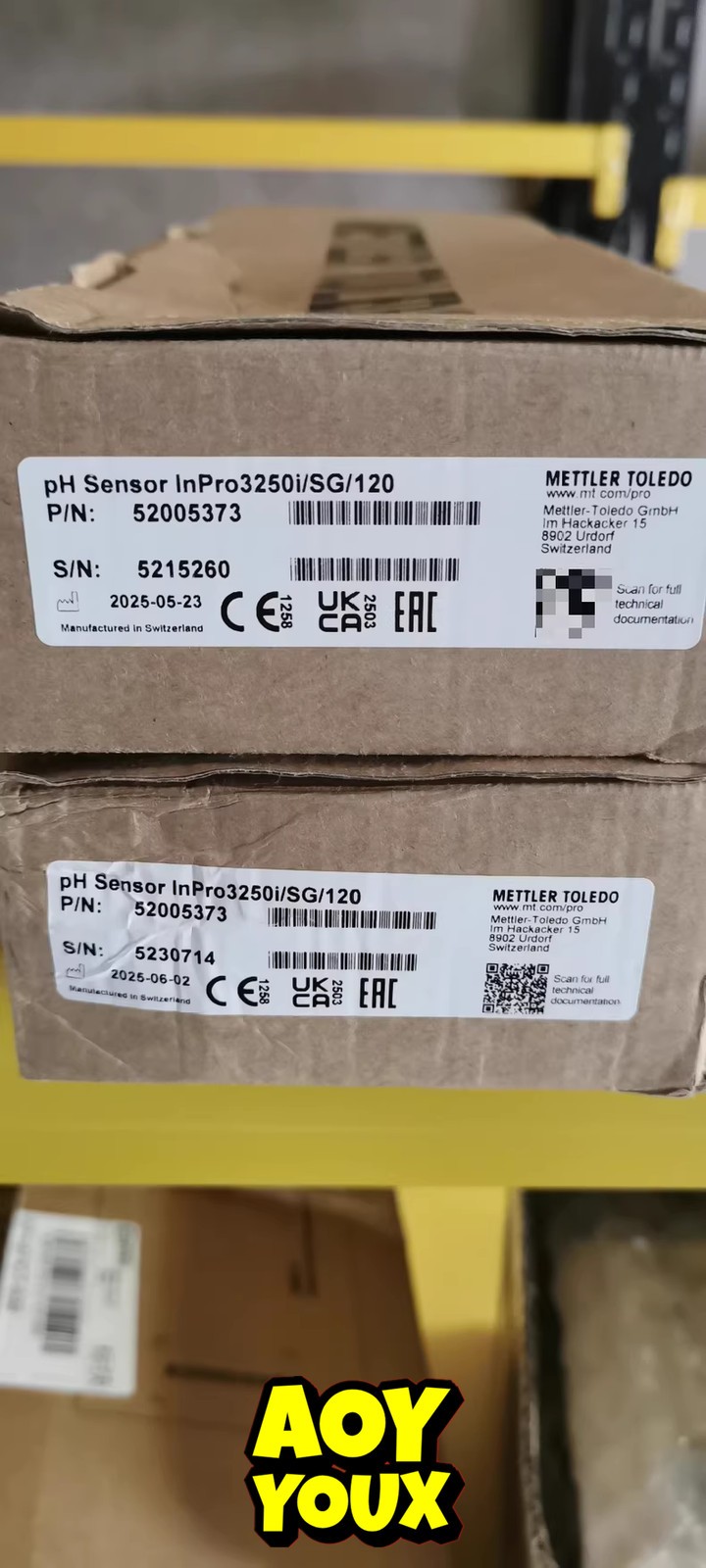 New Mettler Toledo pH Sensor InPro3250i/SG/120 52005373 DHL/FedEx Fastshipping