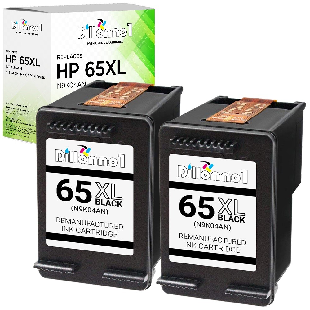 2PK Compatible With HP 65XL 65 Ink Cartridges 2600 2652 2636 ENVY 5010 5052 5055