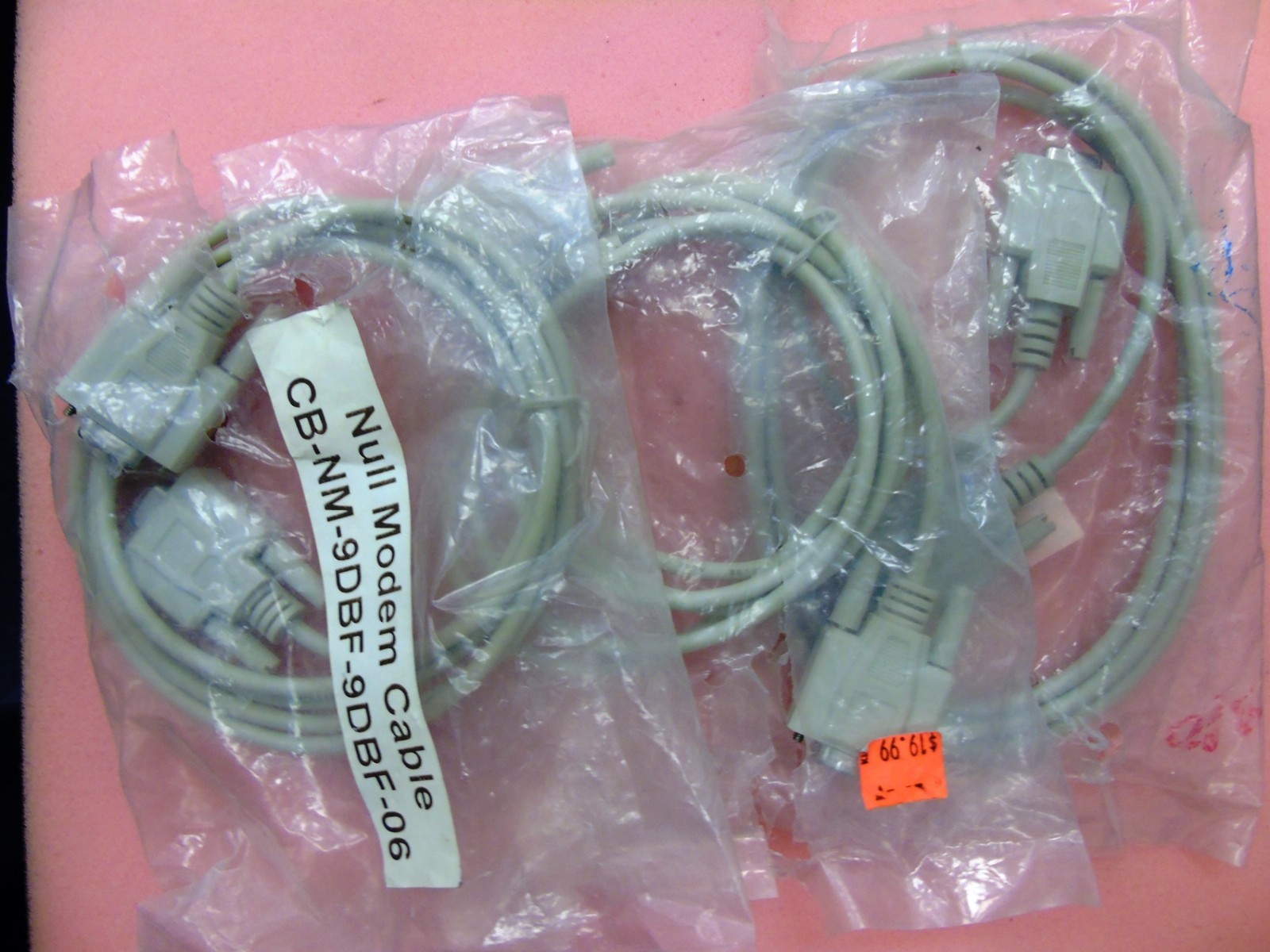 Lot of 3 - Generic 6Ft  6' Null Modem Cable 9DBF Female to 9DBF Female 