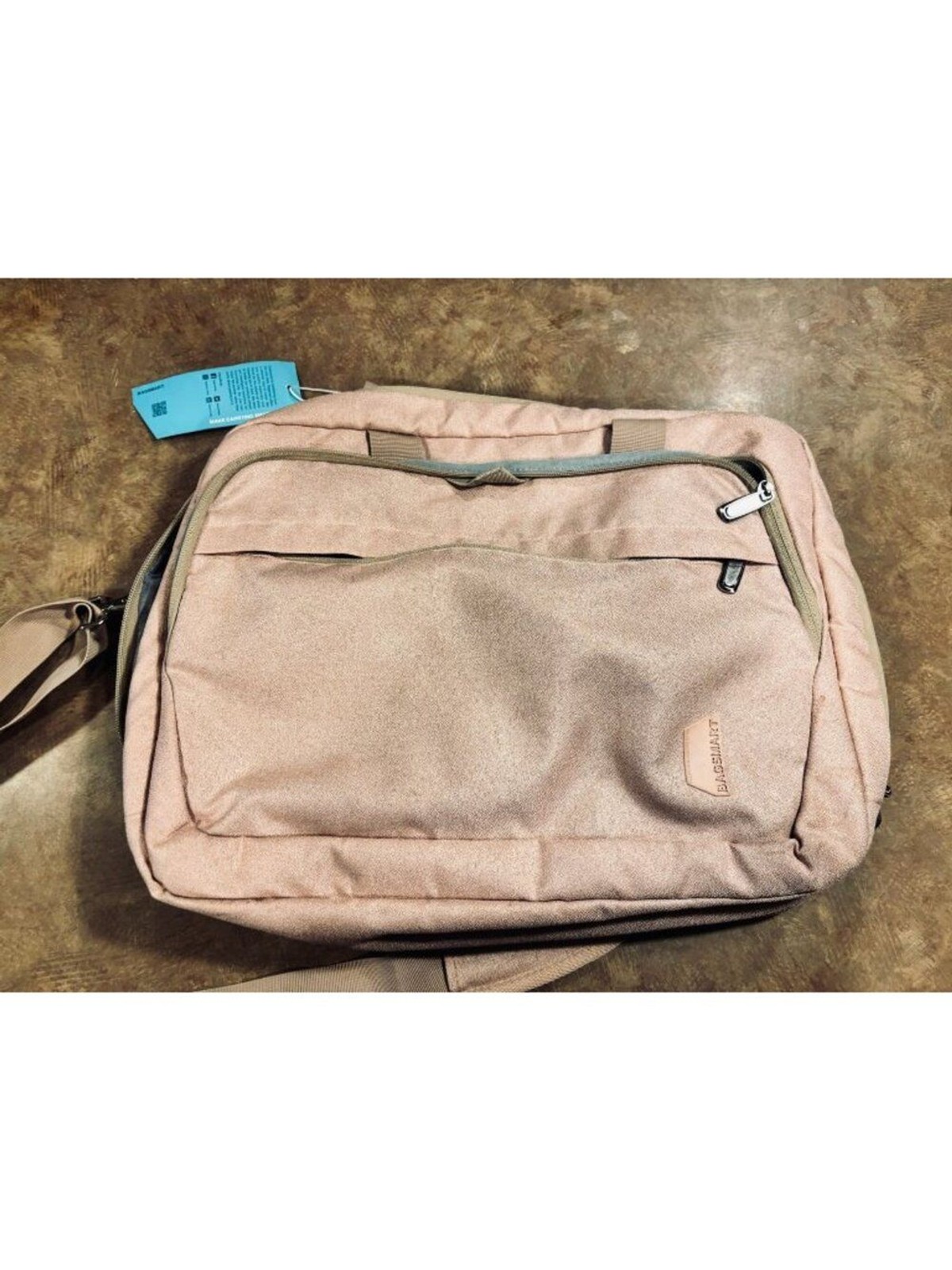 Bagsmart Pink Laptop Backpack With Multiple Compartments Adjustable Straps & Dur