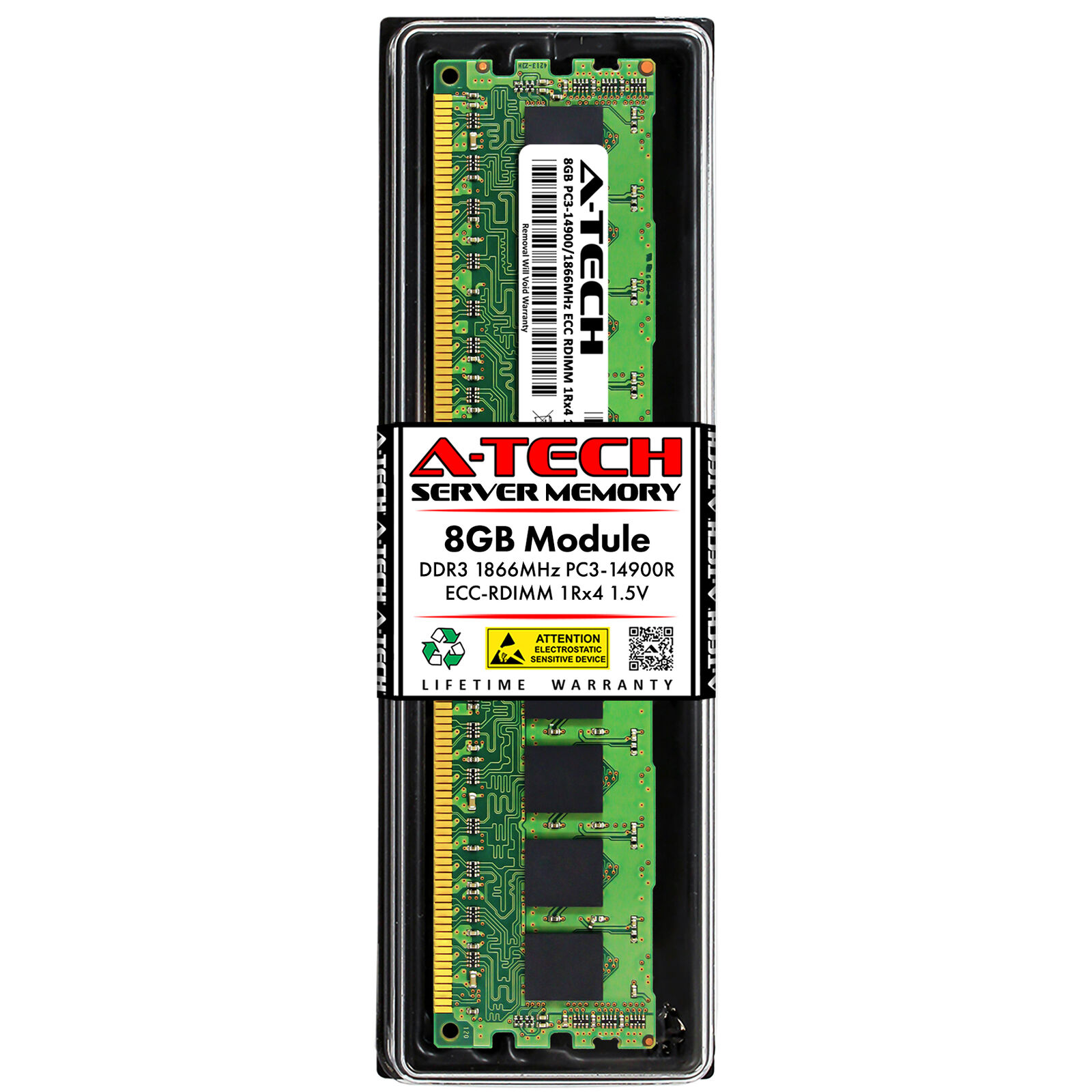 8GB DDR3 PC3-14900R RDIMM Samsung M393B1G70DB0-CMA Equivalent Server Memory RAM