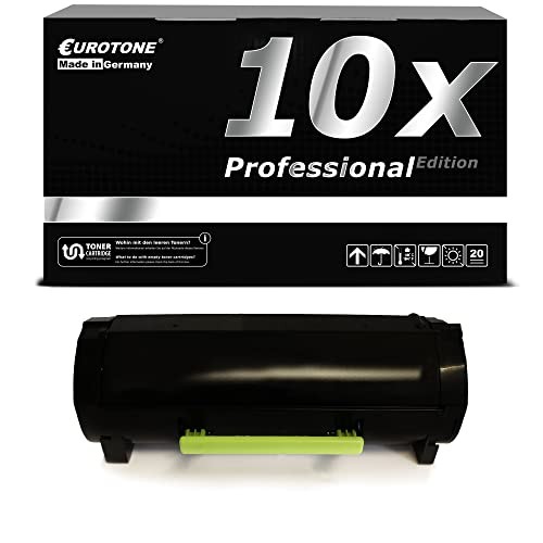 Eurotone 10x Toner Cartridge Compatible for Lexmark 51B2000 Black et-eco#310