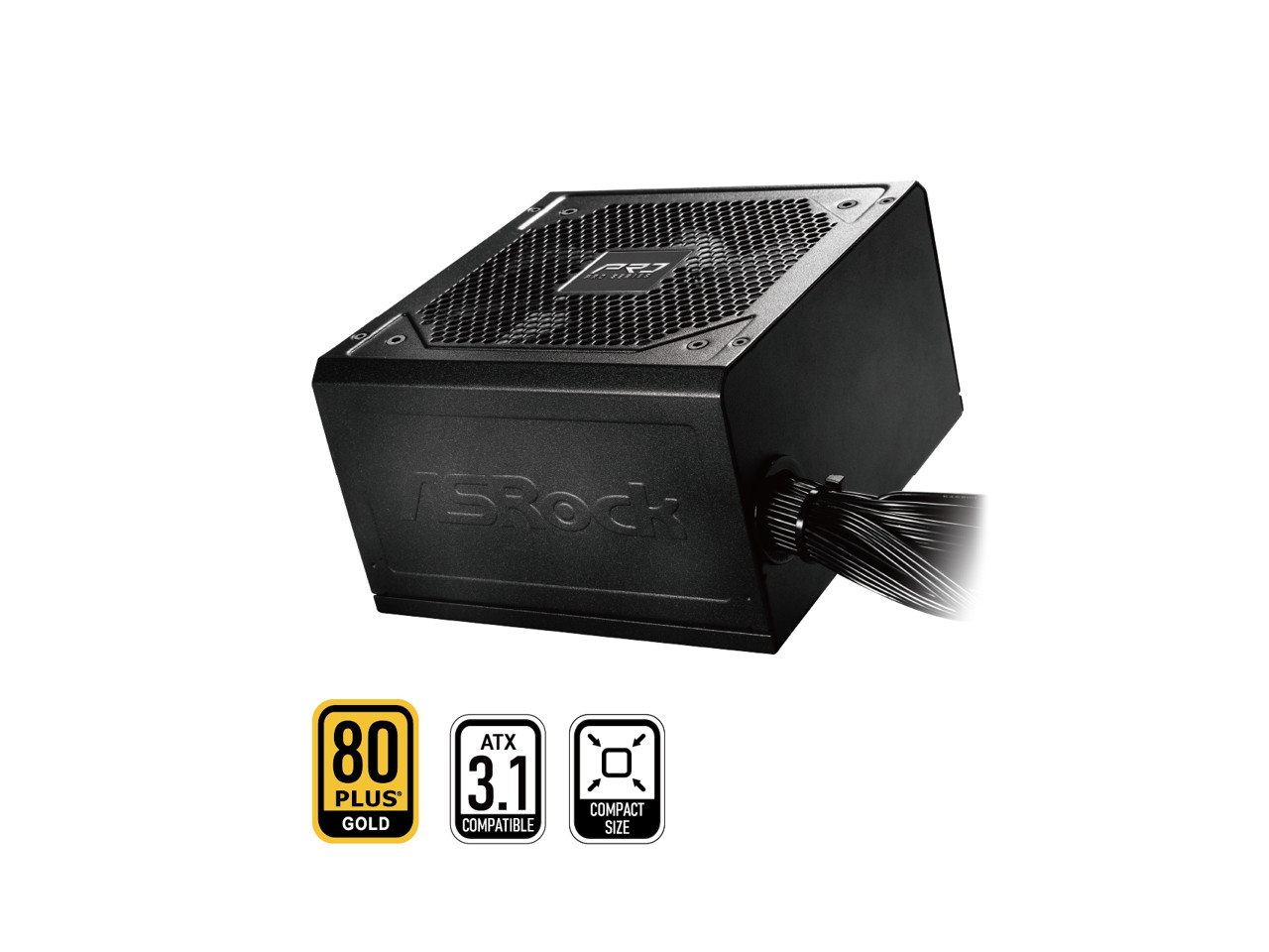 ASRock PRO Series PRO-650G 650 W ATX 3.1 Compatible 80 PLUS GOLD Certified Power