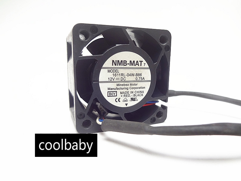 NMB 1611RL-04W-B86 fan 40*40*28mm 12V 0.75A 4pin