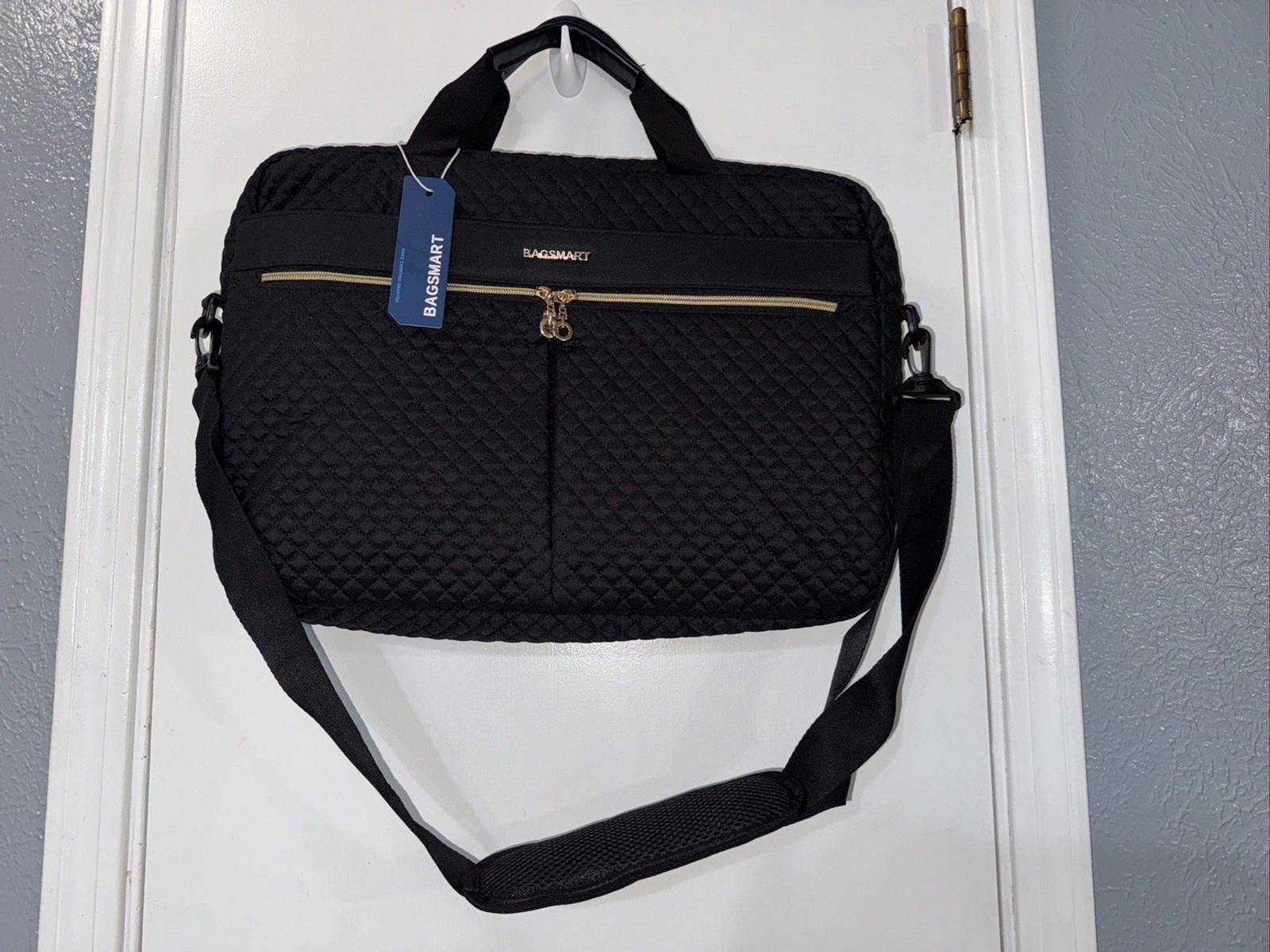 Bagsmart Large Laptop Tote Bag Women’s Black Briefcase Computer Case 17”