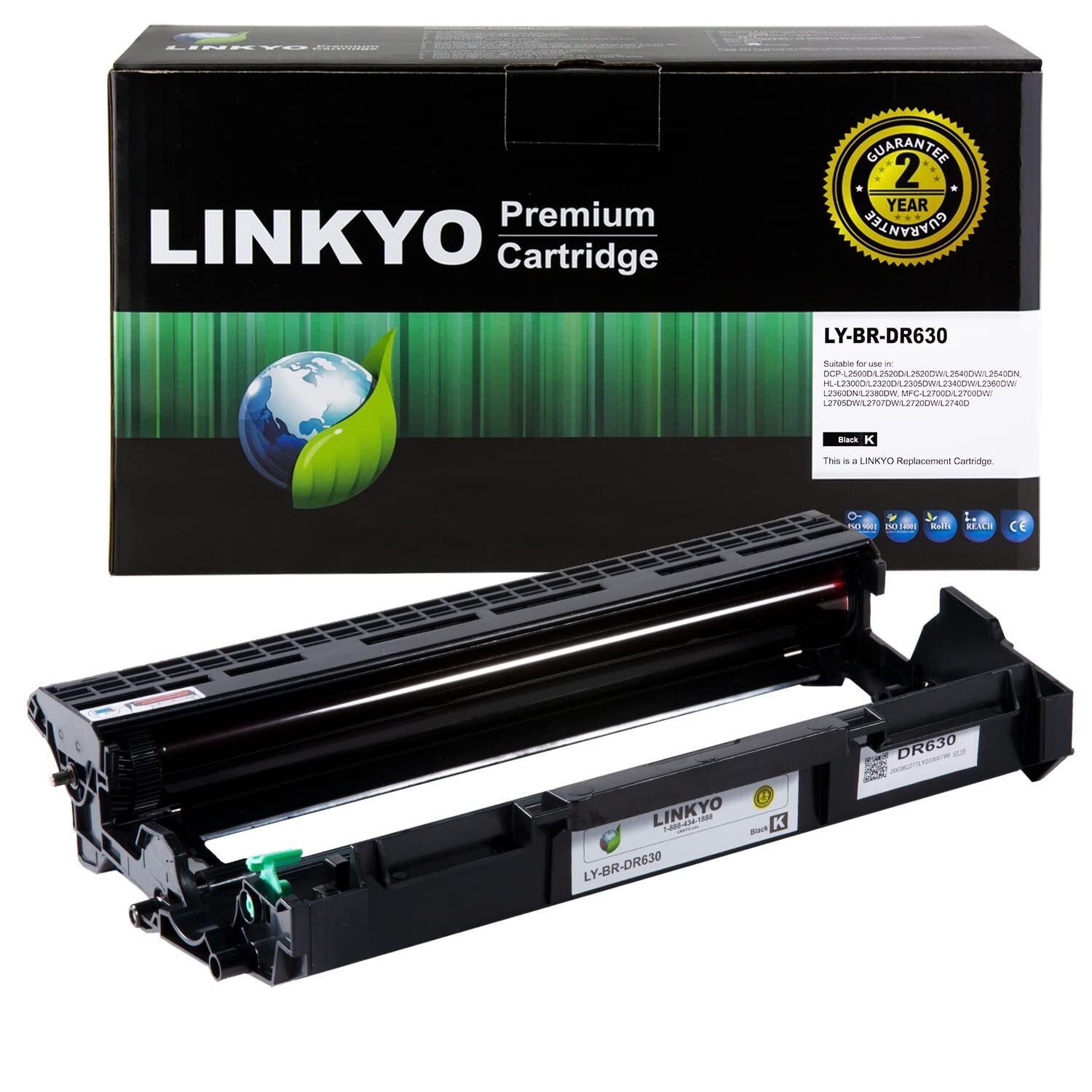 LINKYO Compatible Drum Unit Replacement for Brother DR630 DR-630 LY-BR-DR630