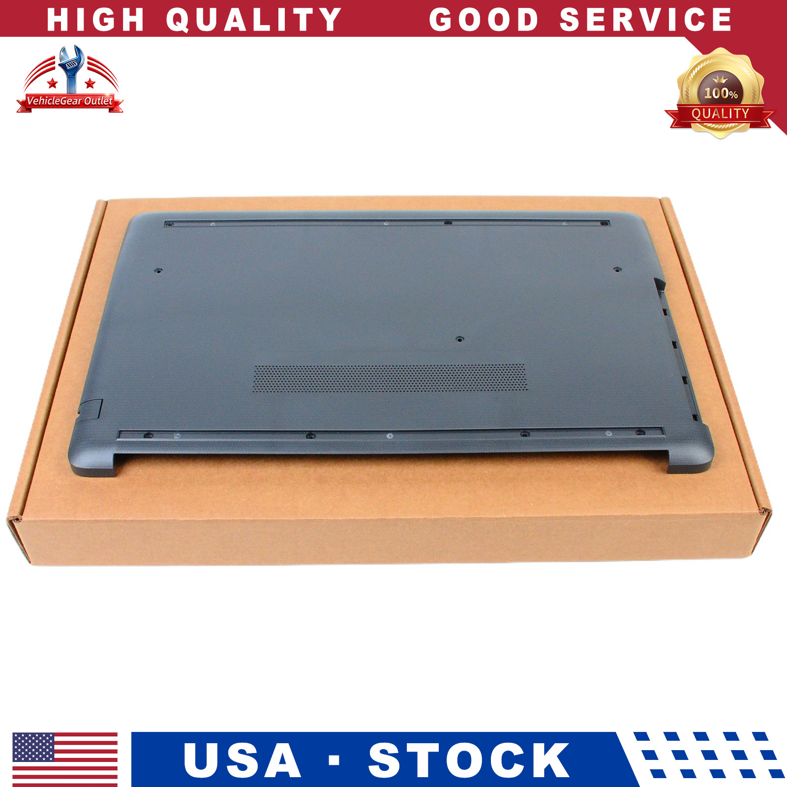 New Gray Bottom Case Base Cover for HP 15-DA 15-DB 15T-DA 15T-DB with DVD Cutout