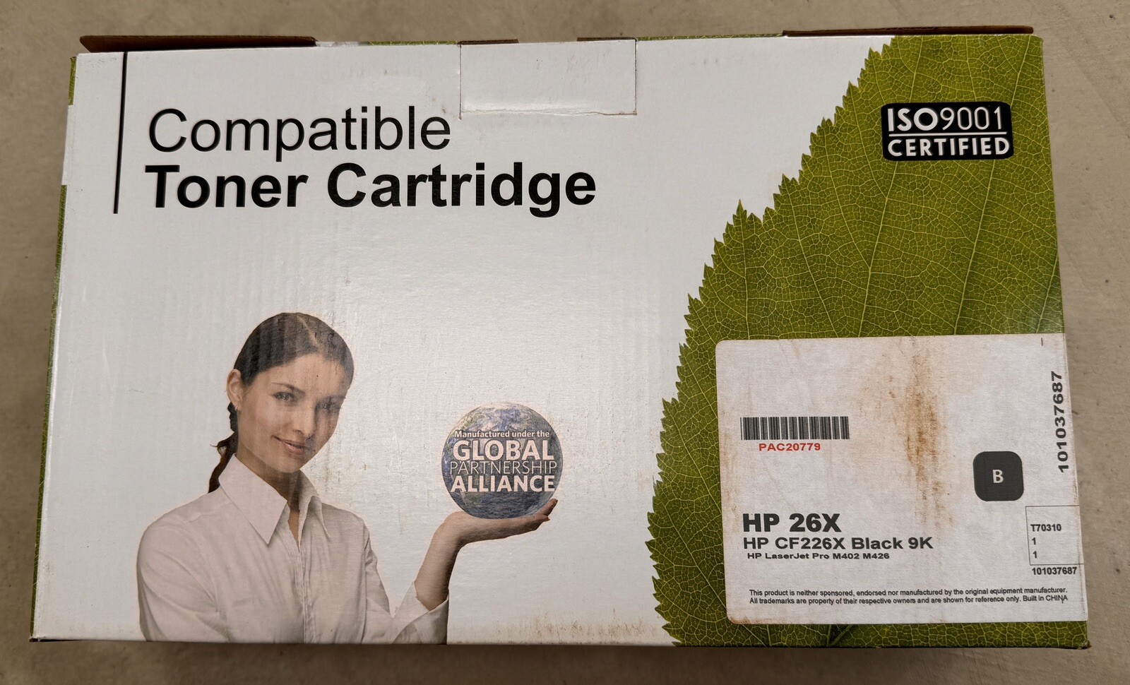 Global Alliance Premium Compatible w/CF 26X Black Toner Cartridge - CF226X