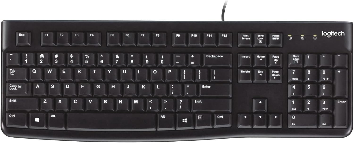 Logitech K120 Ergonomic Desktop USB Wired Keyboard