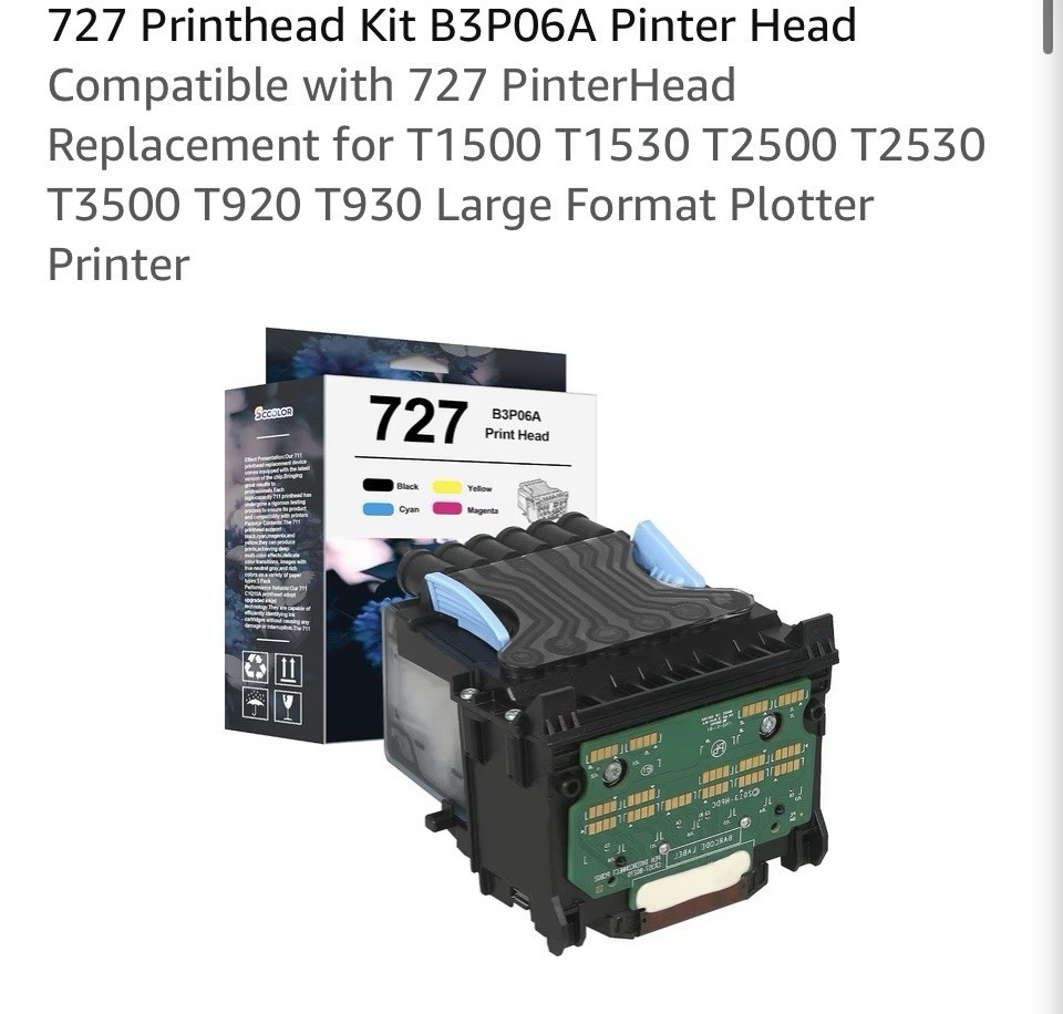 727 Printhead Kit B3P06A Pinter Head  Compatible With 727 Printhead 