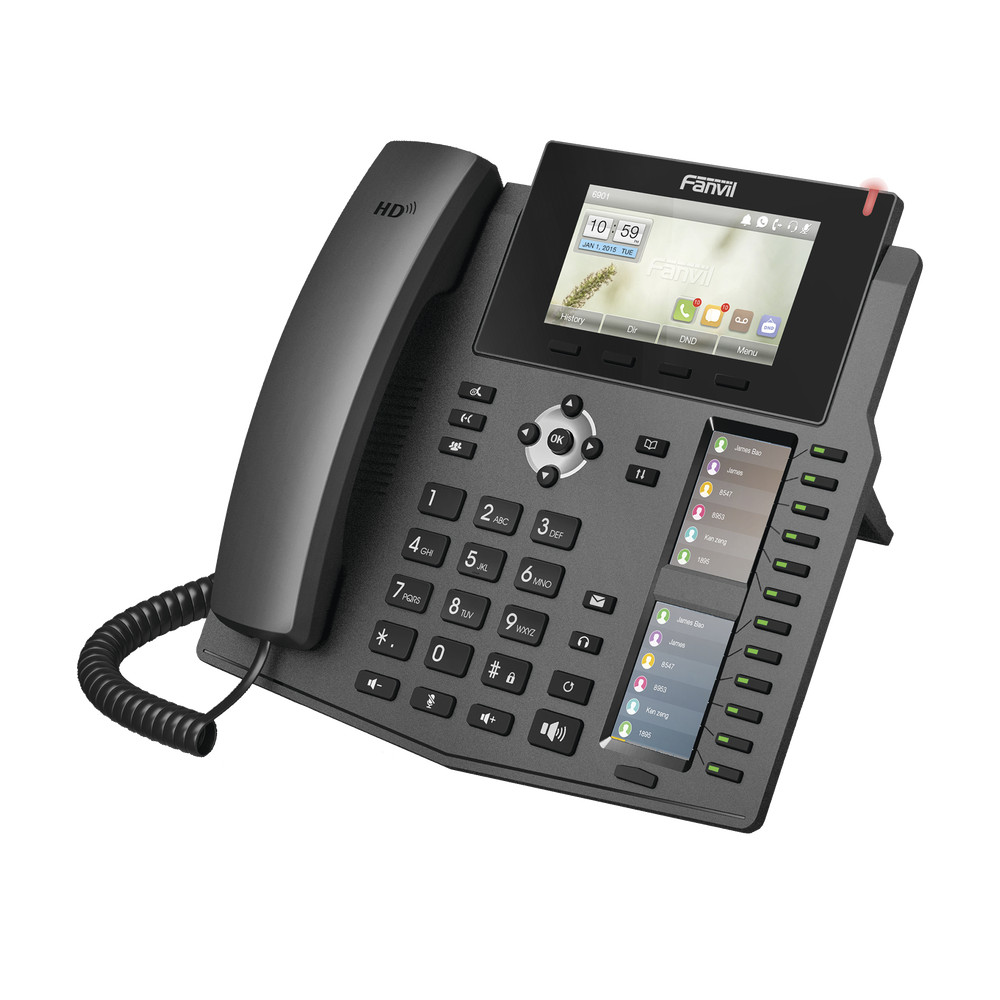 Fanvil X6U 20 SIP Accounts 5 lines Enterprise IP Phone HD Voice Bluetooth PoE